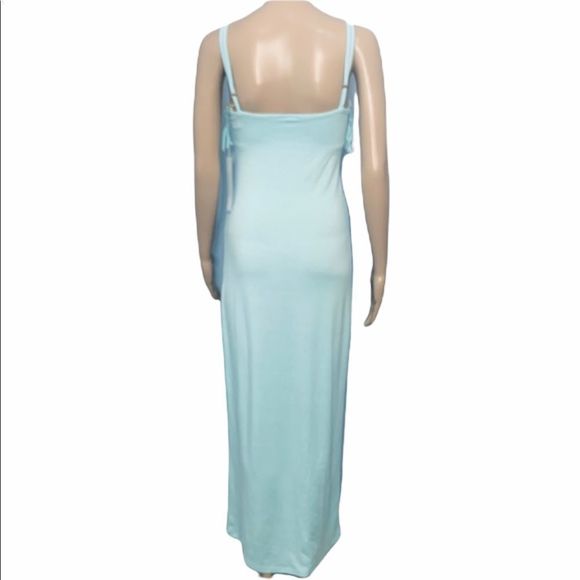 NWT Rebel Sky Fringe Maxi Dress S Bliss Blue - Picture 4 of 14